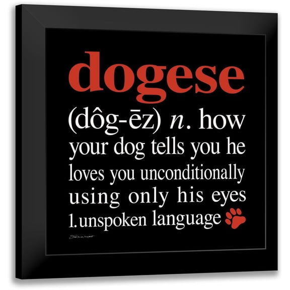 Marrott, Stephanie 20x20 Black Modern Framed Museum Art Print Titled - Dogese