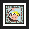thumbnail image 1 of Marrott, Stephanie 20x20 Black Ornate Wood Framed with Double Matting Museum Art Print Titled - Banana on Monkey, 1 of 4