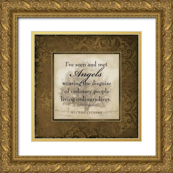 Marrott, Stephanie 20x20 Gold Ornate Wood Framed with Double Matting Museum Art Print Titled - 911 Angels