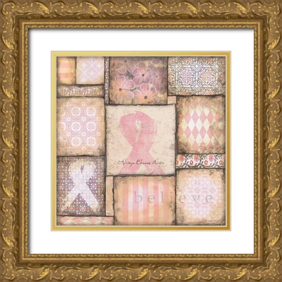 Marrott, Stephanie 20x20 Gold Ornate Wood Framed with Double Matting Museum Art Print Titled - Choose Hope