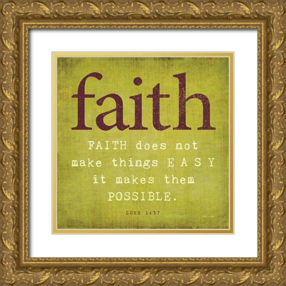 Marrott, Stephanie 20x20 Gold Ornate Wood Framed with Double Matting Museum Art Print Titled - Faith