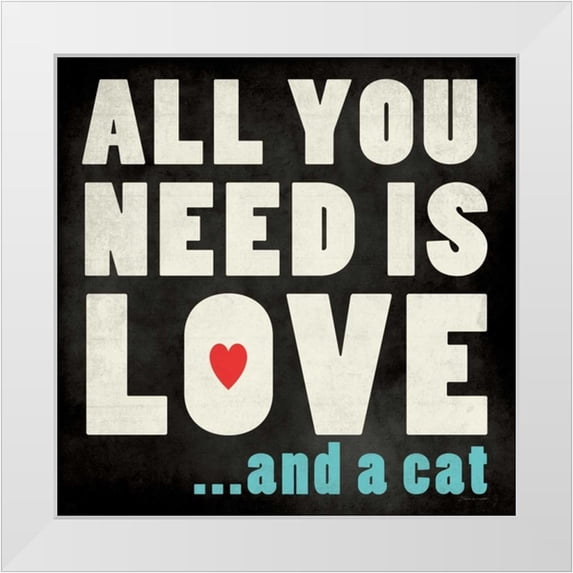 Marrott, Stephanie 20x20 White Modern Wood Framed Museum Art Print Titled - All You Need - Cat