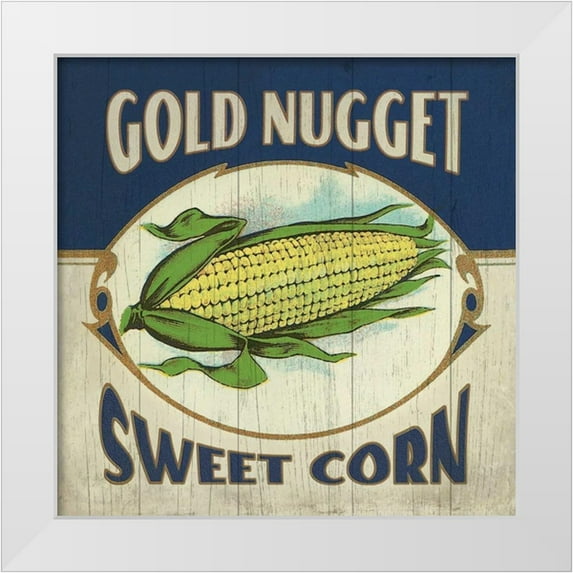 Marrott, Stephanie 20x20 White Modern Wood Framed Museum Art Print Titled - Corn Label