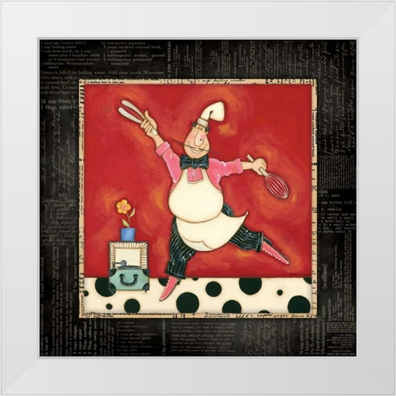 Marrott, Stephanie 20x20 White Modern Wood Framed Museum Art Print Titled - Dinner Dance Chef