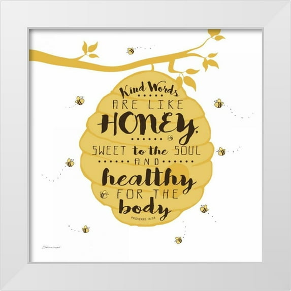 Marrott, Stephanie 20x20 White Modern Wood Framed Museum Art Print Titled - Kind Words