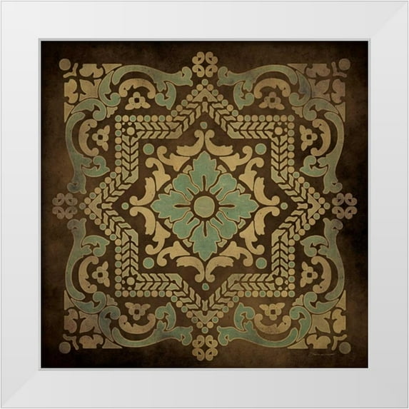 Marrott, Stephanie 20x20 White Modern Wood Framed Museum Art Print Titled - Tile Design III