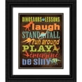 thumbnail image 1 of Marrott, Stephanie 20x24 Black Ornate Wood Framed with Double Matting Museum Art Print Titled - Dinosaur Lessons, 1 of 4