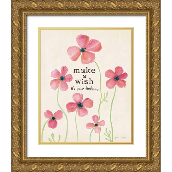 Marrott, Stephanie 20x24 Gold Ornate Wood Framed with Double Matting Museum Art Print Titled - A Wish II