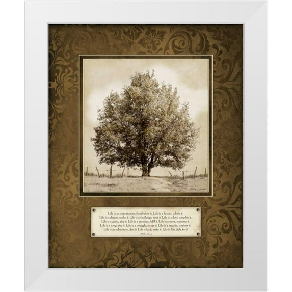 Marrott, Stephanie 20x24 White Modern Wood Framed Museum Art Print Titled - Life Is