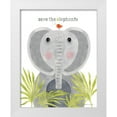 thumbnail image 1 of Marrott, Stephanie 20x24 White Modern Wood Framed Museum Art Print Titled - Save The Elephants, 1 of 4