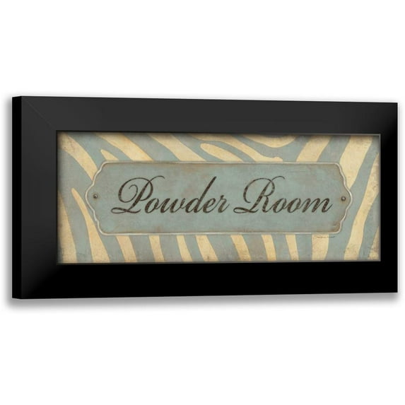 Marrott, Stephanie 24x12 Black Modern Framed Museum Art Print Titled - Powder Room
