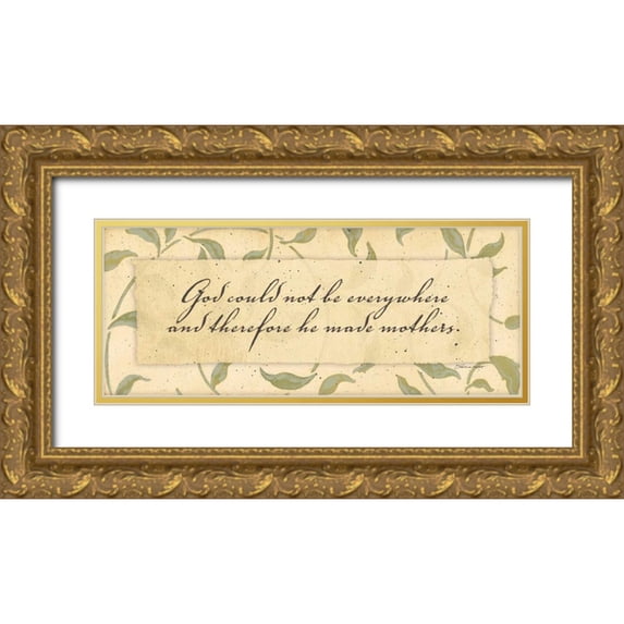 Marrott, Stephanie 24x12 Gold Ornate Wood Framed with Double Matting Museum Art Print Titled - He Made Mothers