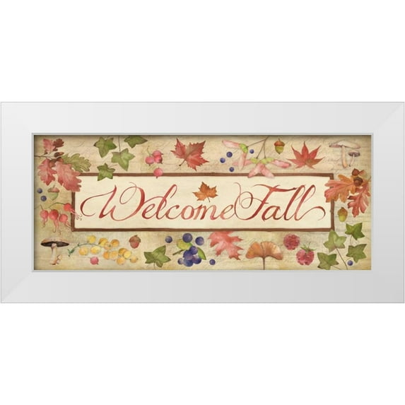 Marrott, Stephanie 24x12 White Modern Wood Framed Museum Art Print Titled - Welcome Fall