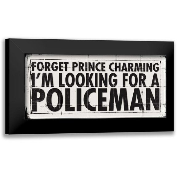 Marrott, Stephanie 24x13 Black Modern Framed Museum Art Print Titled - Prince Charming - Fireman
