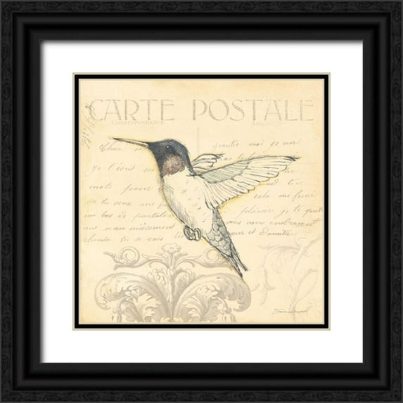 Marrott, Stephanie 26x26 Black Ornate Wood Framed with Double Matting Museum Art Print Titled - Bird III