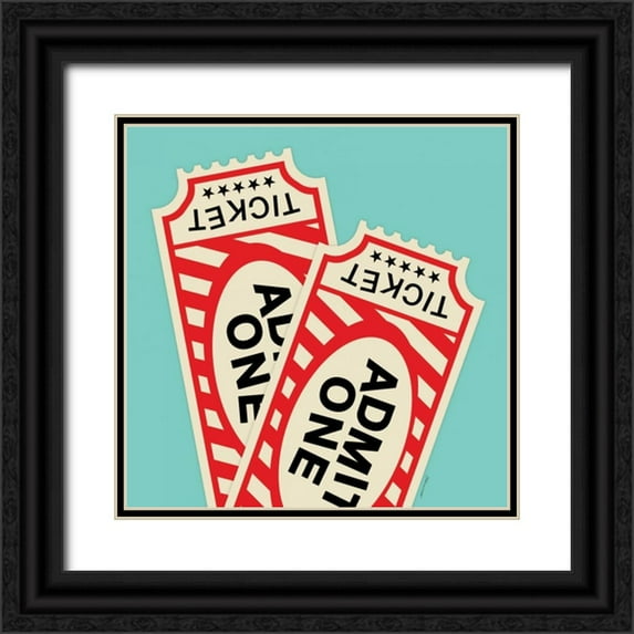 Marrott, Stephanie 26x26 Black Ornate Wood Framed with Double Matting Museum Art Print Titled - Ticket