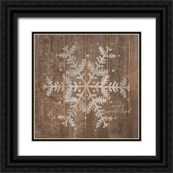 Marrott, Stephanie 26x26 Black Ornate Wood Framed with Double Matting Museum Art Print Titled - Winter Wonderland