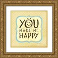 thumbnail image 1 of Marrott, Stephanie 26x26 Gold Ornate Wood Framed with Double Matting Museum Art Print Titled - Happy, 1 of 4