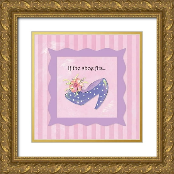 Marrott, Stephanie 26x26 Gold Ornate Wood Framed with Double Matting Museum Art Print Titled - If the Shoe Fits