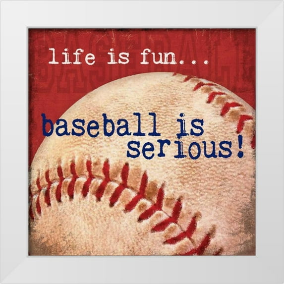 Marrott, Stephanie 26x26 White Modern Wood Framed Museum Art Print Titled - Baseball