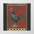 thumbnail image 1 of Marrott, Stephanie 26x26 White Modern Wood Framed Museum Art Print Titled - Black Rooster, 1 of 4