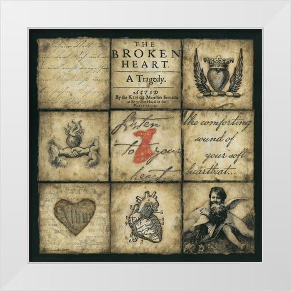 Marrott, Stephanie 26x26 White Modern Wood Framed Museum Art Print Titled - Listen to Your Heart