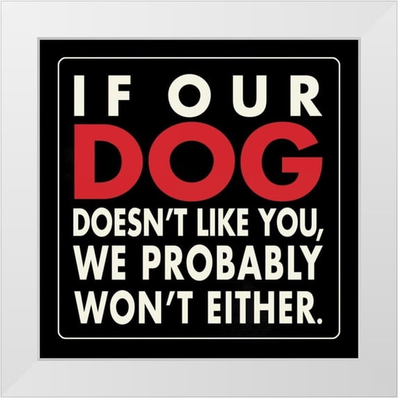 Marrott, Stephanie 26x26 White Modern Wood Framed Museum Art Print Titled - Our Dog