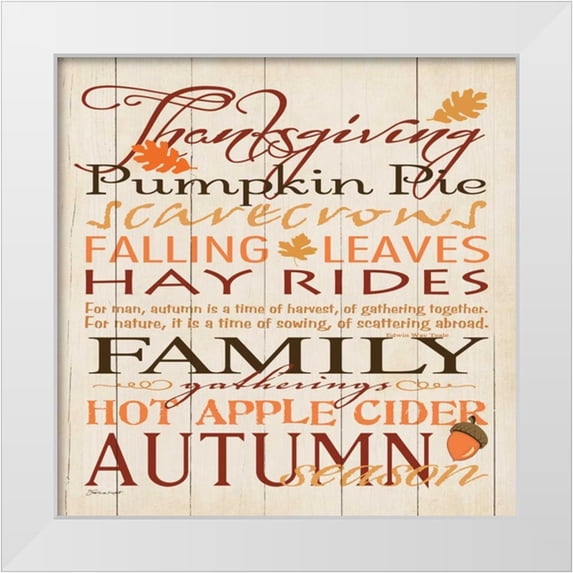 Marrott, Stephanie 26x26 White Modern Wood Framed Museum Art Print Titled - Thanksgiving II