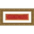thumbnail image 1 of Marrott, Stephanie 32x11 Gold Ornate Wood Framed with Double Matting Museum Art Print Titled - Vive Rie Ama, 1 of 4