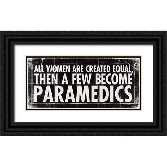 Marrott, Stephanie 32x17 Black Ornate Wood Framed with Double Matting Museum Art Print Titled - All Women - Parmedics