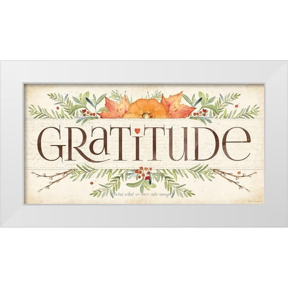 Marrott, Stephanie 32x18 White Modern Wood Framed Museum Art Print Titled - Gratitude