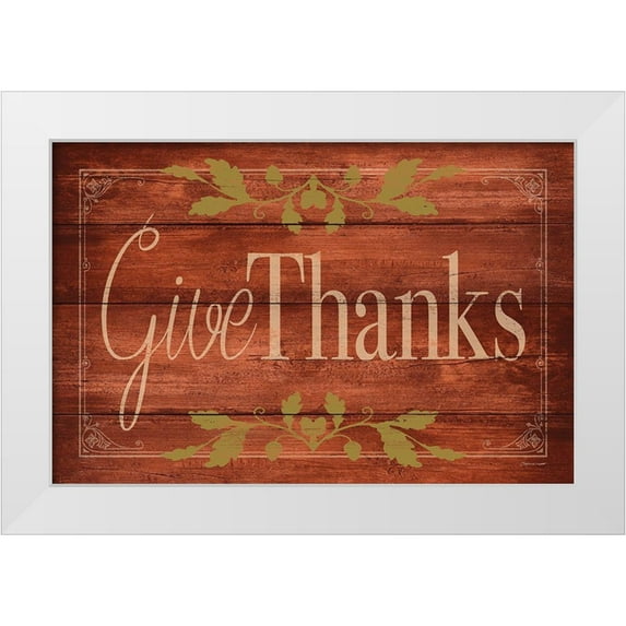 Marrott, Stephanie 32x22 White Modern Wood Framed Museum Art Print Titled - Give Thanks