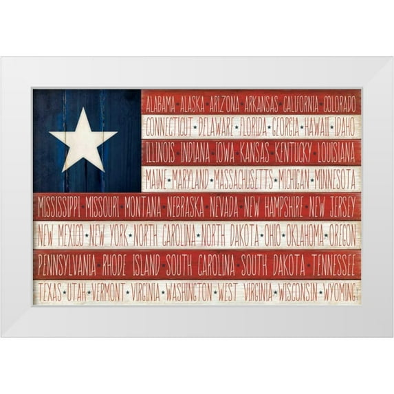 Marrott, Stephanie 32x22 White Modern Wood Framed Museum Art Print Titled - States