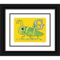 thumbnail image 1 of Marrott, Stephanie 32x26 Black Ornate Wood Framed with Double Matting Museum Art Print Titled - G is For Grasshopper, 1 of 4