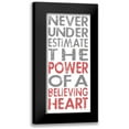 thumbnail image 1 of Marrott, Stephanie 8x14 Black Modern Framed Museum Art Print Titled - Believing Heart, 1 of 5