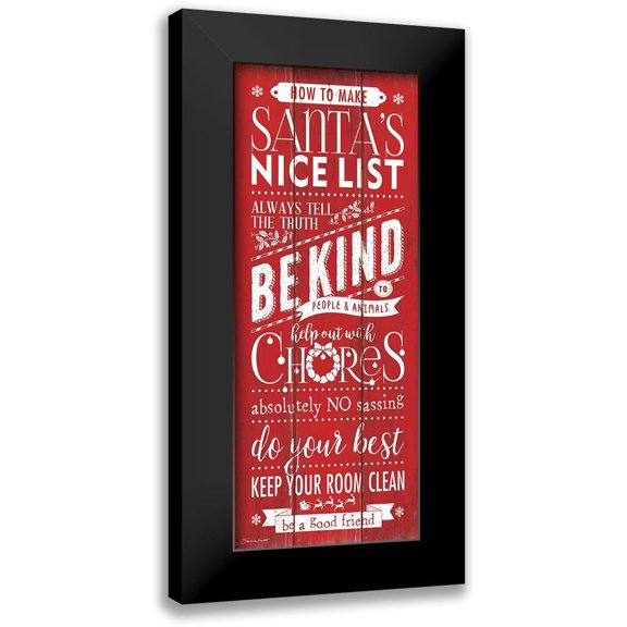 Marrott, Stephanie 8x14 Black Modern Framed Museum Art Print Titled - Nice List