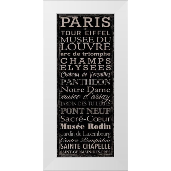 Marrott, Stephanie 8x14 White Modern Wood Framed Museum Art Print Titled - Tour Eiffel