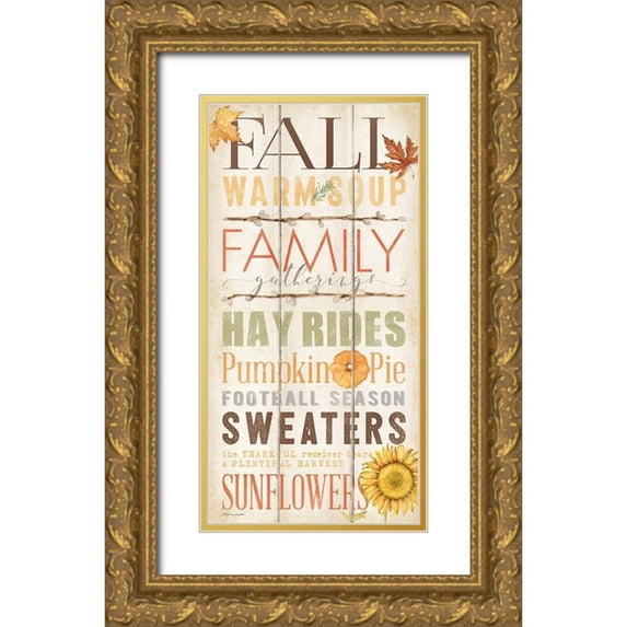 Marrott, Stephanie 9x14 Gold Ornate Wood Framed with Double Matting Museum Art Print Titled - Fall