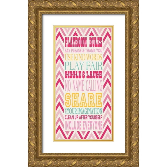 Marrott, Stephanie 9x14 Gold Ornate Wood Framed with Double Matting Museum Art Print Titled - Playroom Girl I