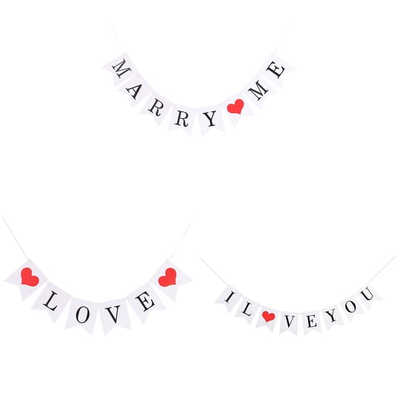 Marry Me Banner Verdsylv 3Pcs "Marry Me" Mermaid Tail Proposal Banners - Reusable Letter Bunting Flags for Wedding Engagement Photo Prop & Scene Decor, Proposal Bunting