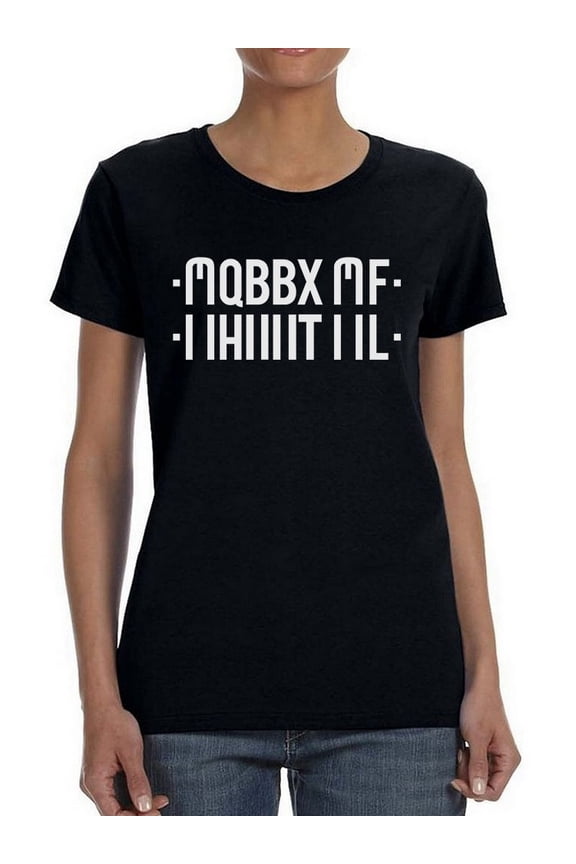 Marry Me Secret Message Graphic Quote Women Black T-Shirt, Female Small