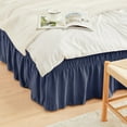 thumbnail image 1 of MarryLane Elastic Bed Ruffle, Easy Wrap Around 15 Inch Tailored Drop, Microfiber Bed Skirt with Adjustable Elastic Belt, Fade-Resistant & Machine Washable, Solid Color for Hotel & Home Bedding, 1 of 6
