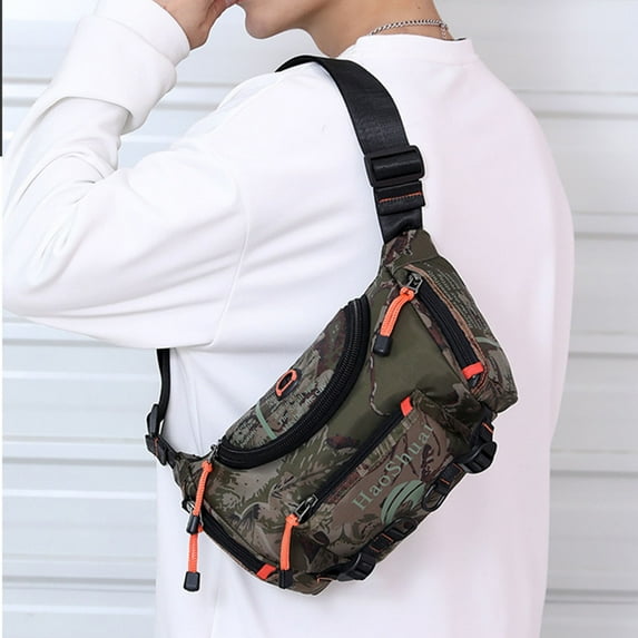 Marryso Fanny Pack for Men,Multifunctional Outdoor Waist Bag Sports Men's One-shoulder Messenger Bag Chest Bag Riding Mountaineering Large-capacity Waist Bag
