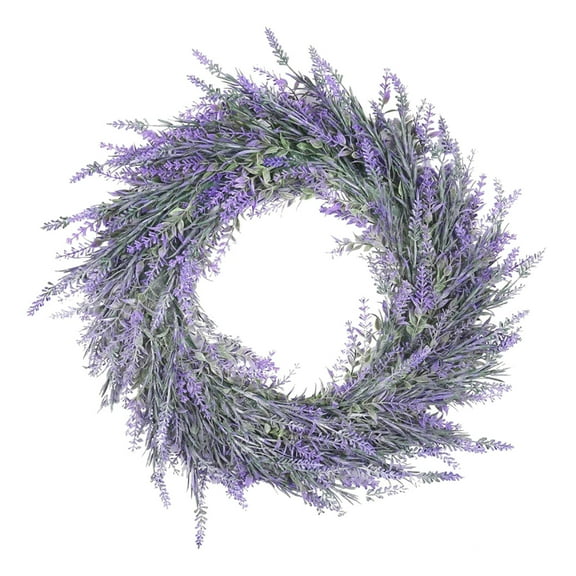 Marryso Flower Wreath for Front Door Simulation Lavender Garland Wreath Pendant Wedding Mother's Day Daily Decoration