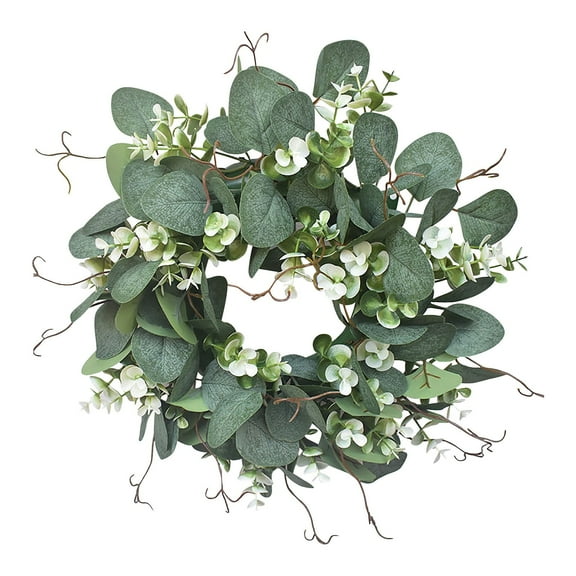 Marryso Flower Wreath for Front Door Simulation Leaf Wreath Artificial Garland Hanging Pendants Wedding Decoration