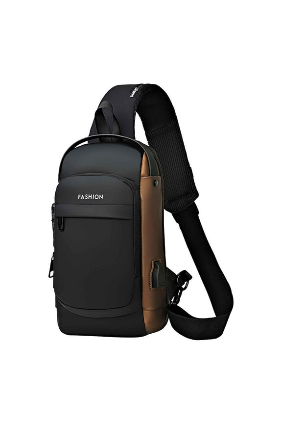 Shoulder Crossbody Sling Bag USB Charging Sport Sling Antitheft One Shoulder Satchel Casual Sports Backpack Messenger Bag Motorcycle Bag