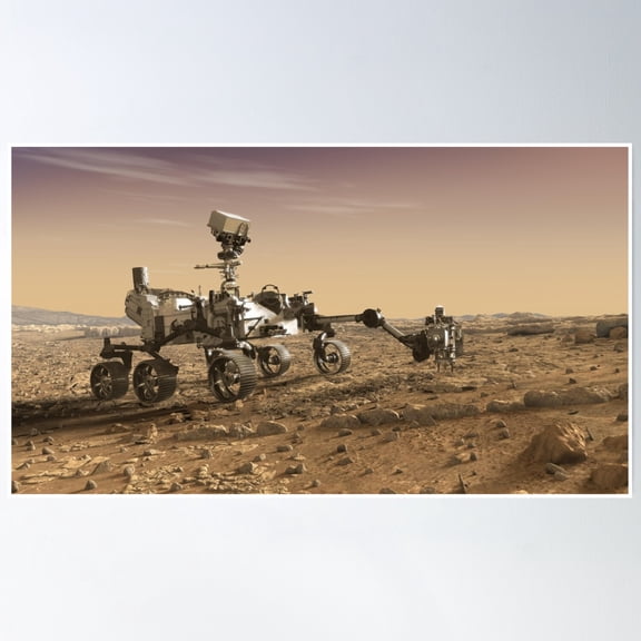 Mars 2020 Rover Poster Wall Art, Modern Wall Decor, 12x18 UNFRAMED