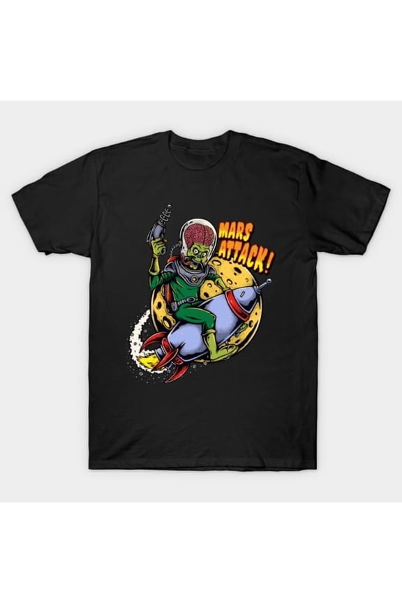Mars Attack! Alien Invasion Retro Sci-Fi Movie, H38177 Unisex T-Shirt, Up to 5XL Available