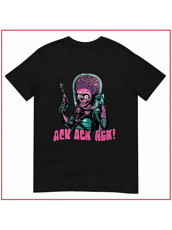 Mars Attacks 90s Poster Graphic Movie Classic Film Retro Alien Unisex T Shirt V16319 Size S-5XL