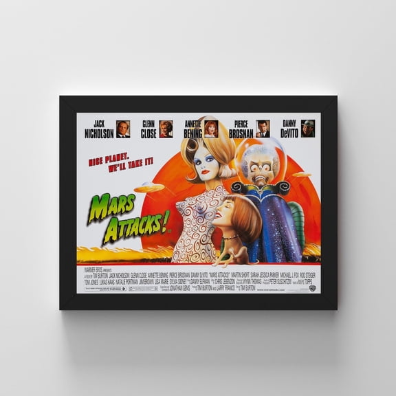 Mars Attacks Retro Sci Fi Movie Poster